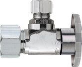 Plumb Pak PP123PCLF Shut-Off Valve, 5/8 x 1/4 in Connection, Compression, Brass Body